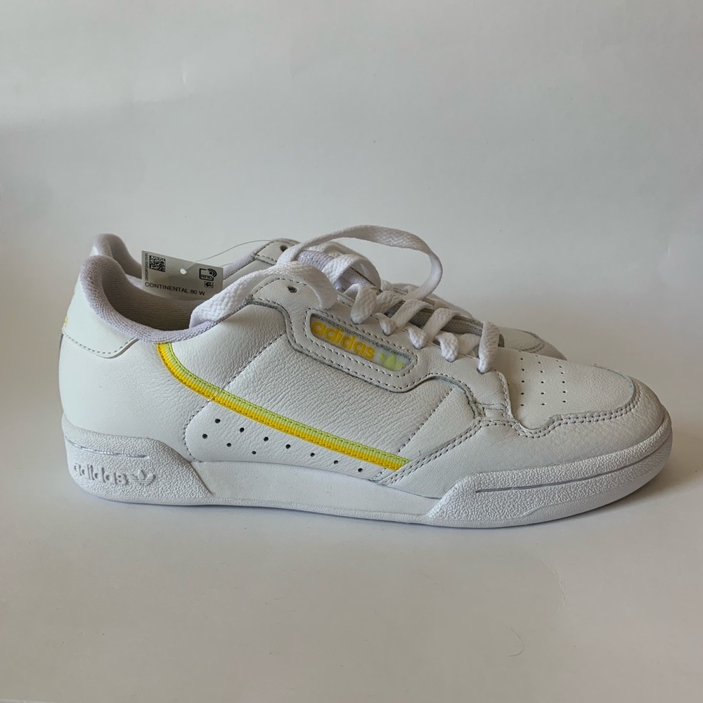 Adidas Continental 80 (White and Yellow)